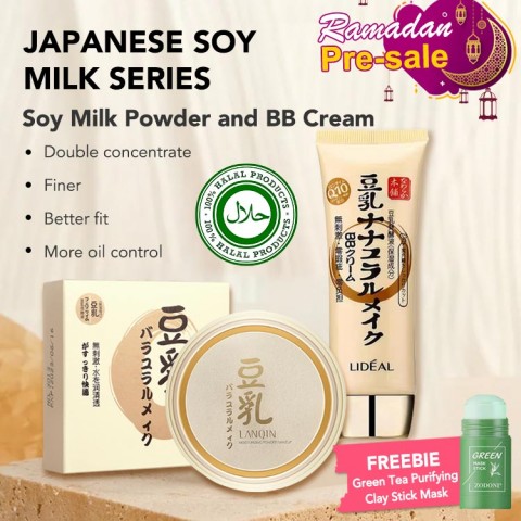 Japanese Concealing and Setting Soy Milk Powder and BB Cream Set