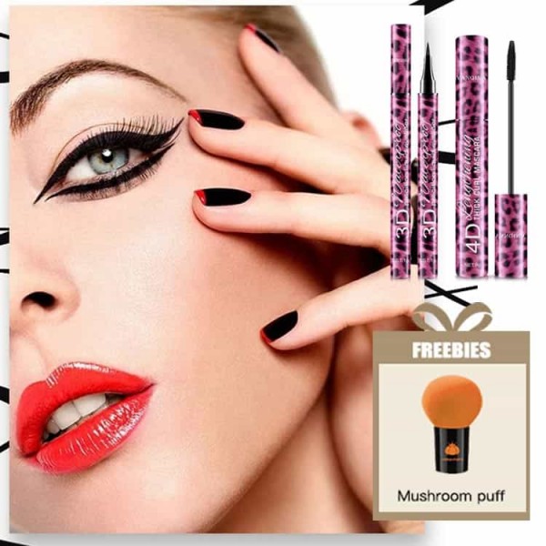 Leopard pattern 2In1 Mascara Eyeliner Pe..