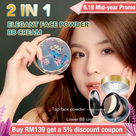 Elegant face powder air cushion 2 in 1