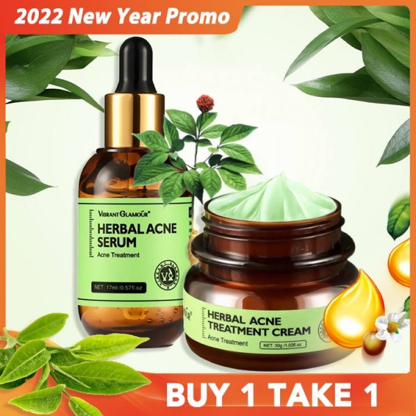 Herbal Acne Treatment Cream and Serum-Bu..