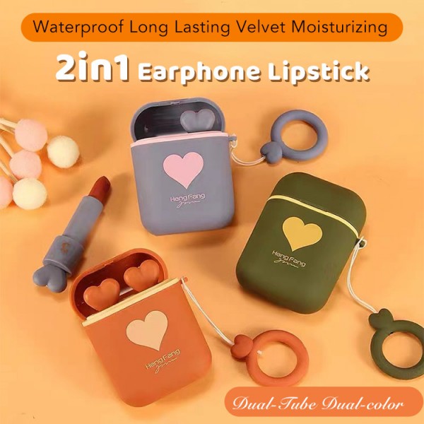 Waterproof Long Lasting Velvet Moisturizing lip stain Earphone 