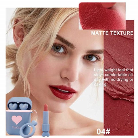 Waterproof Long Lasting Velvet Moisturizing lip stain Earphone 