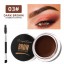 Dark brown eyebrow cream + brush 