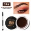 Black coffee eyebrow cream + brush 