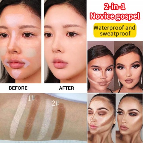 2-head Waterproof Concealer&Contour Stick-TT