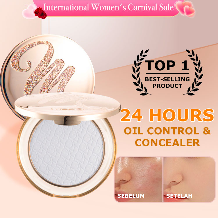 Ins Hot Style-Golden Diamond Face Powder-Concealer, Oil Control