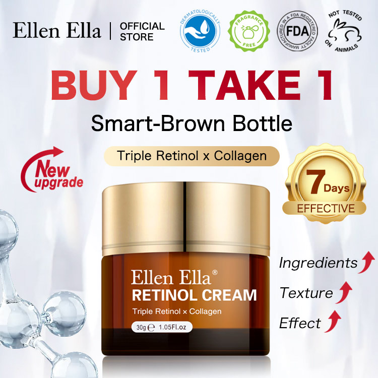 Buy one Take one-Upgrade Ellen Ella Retinol Face Cream - Effect increased by 50% - Help reveal smoother, firmer-looking skin with this gentle retinol treatment